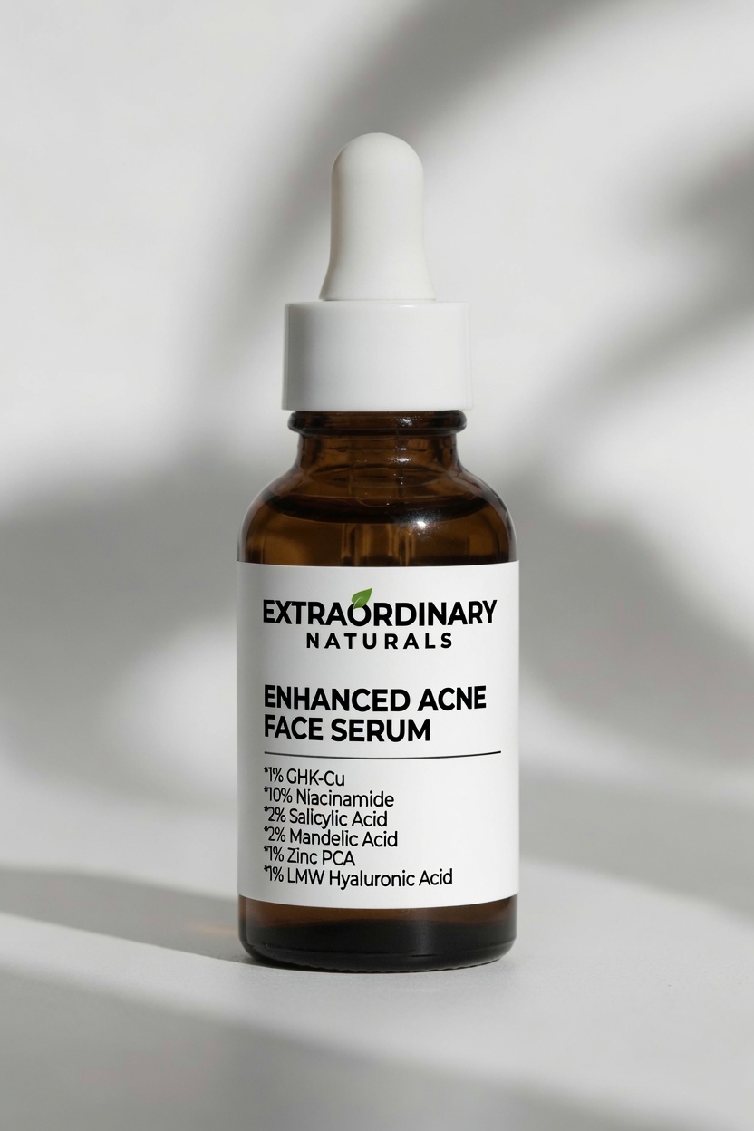 Enhanced Acne Face Serum 30ml frosted bottle