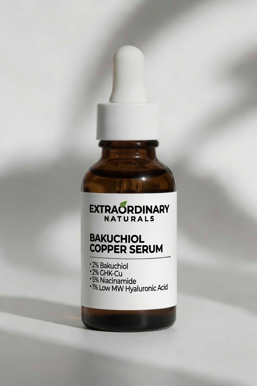 Bakuchiol Copper Serum 30ml black bottle